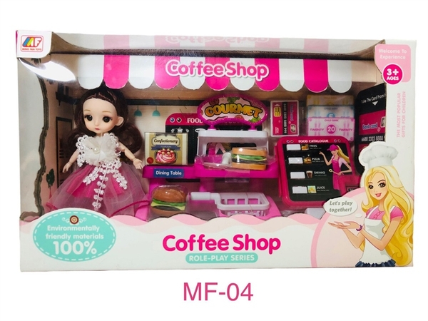 MF-04  HỘP BẾP QUẦY BÁN THỨC ĂN, BÁNH HAMBURGER + 1C BABY KHỚP, MẮT THỦY TINH