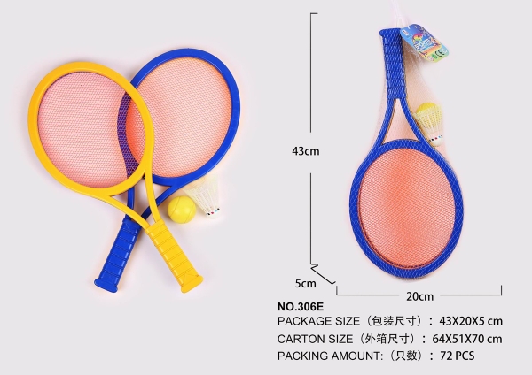 306E  LƯỚI VỢT 2C + 1T CẦU + 1T BANH