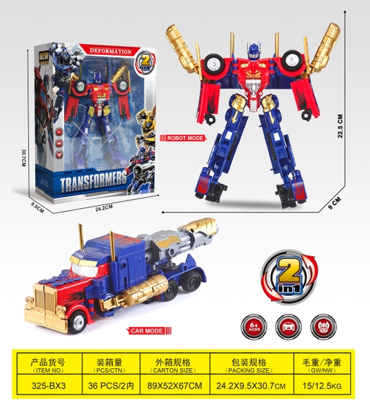 325-BX3  HỘP RÁP ROBO BIẾN HÌNH XE CONTAINER 2 IN 1