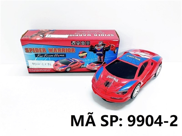 9904-2  HỘP XE HƠI LAMBORGHINI NHỆN PIN NHẠC ĐÈN BIẾN HÌNH ROBO (Spider Warrior)
