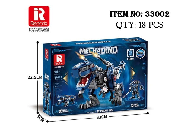 33002  HỘP LOGO RÁP KHỦNG LONG 940 MIẾNG