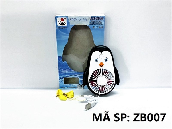 ZB007 HỘP QUẠT CHIM CÁNH CỤT PIN + SẠC USB + DÂY