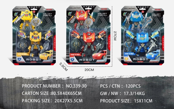 339-30  VỈ RÁP ROBO BIẾN HÌNH XE HƠI 1C ĐỦ MẪU