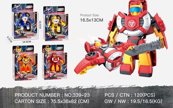 339-23  HỘP RÁP ROBO BIẾN HÌNH XE 1C ĐỦ MẪU