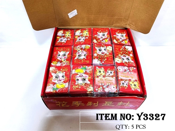 Y3327  XẤP 10C LÌ XÌ ĐỎ RỒNG CHỮ VIỆT