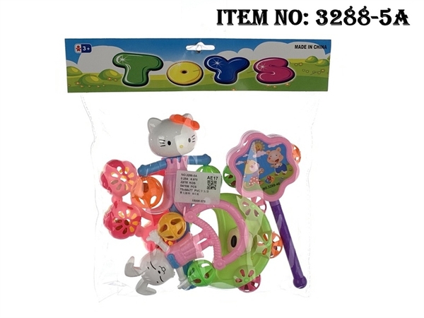3288-5A  TÚI LẮC TREO NÔI 5 MÓN (PVC)