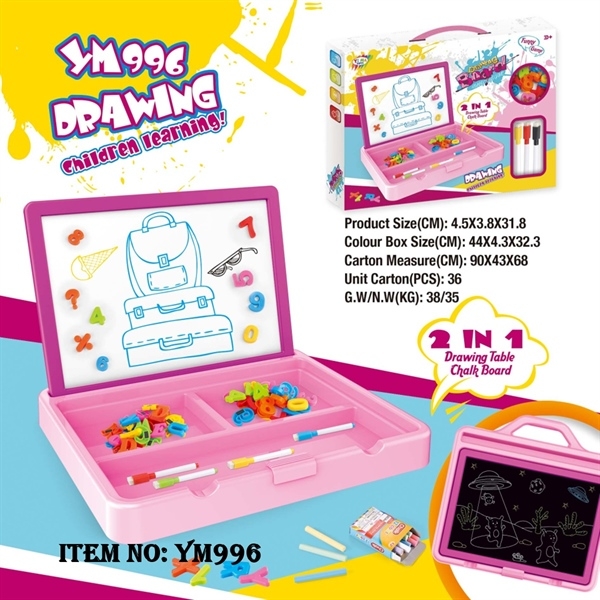 YM996  HỘP BẢNG XÓA + CHỮ SỐ