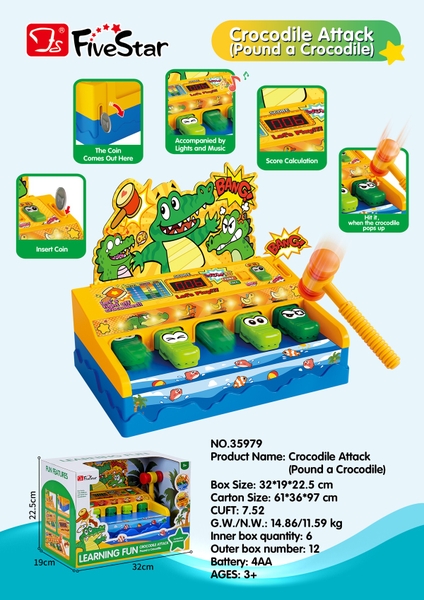 35979  HỘP ĐẬP CHUỘT PIN CÁ SẤU