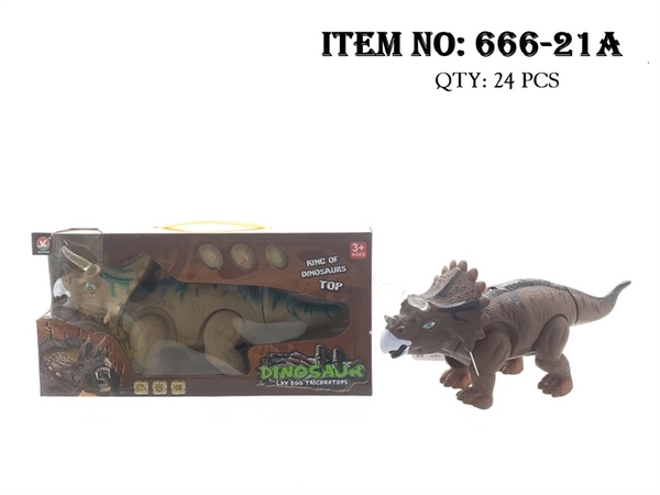 666-21A  HỘP KHỦNG LONG TÊ GIÁC PIN ĐẺ TRỨNG, CHIẾU HÌNH, SỪNG ĐÈN