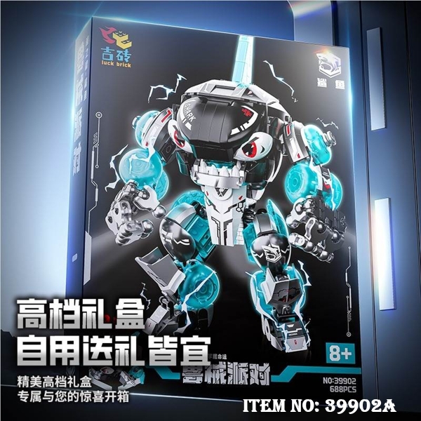 39902A  HỘP LOGO RÁP ROBO CÁ MẬP 688 MIẾNG (TIẾNG TRUNG)