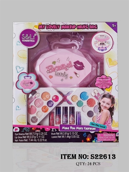 S22613  HỘP PHẤN TRANG ĐIỂM 2 TẦNG TÚI XÁCH