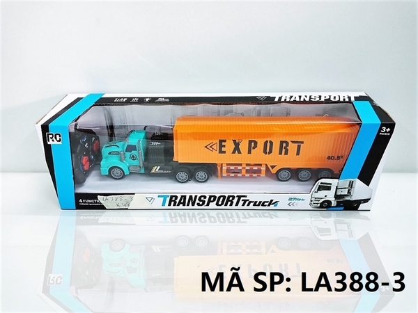 LA388-3  HỘP XE CÔNG TRÌNH CONTAINER DÀI ĐIỀU KHIỂN 7 ĐỘNG TÁC, CÓ SẠC, TL 1:48   LA488-