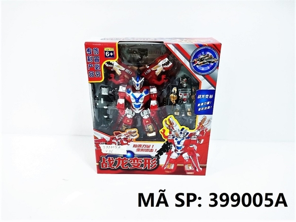 399005A  HỘP RÁP ROBO BIẾN HÌNH XE CÔNG TRÌNH, THÚ KHỦNG LONG, MÁY BAY 2C