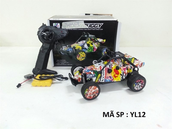 YL12  HỘP XE HƠI ĐUA ĐỊA HÌNH ĐIỀU KHIỂN 7 ĐỘNG TÁC CÓ SẠC, BÁNH LỚN, TL 1:18