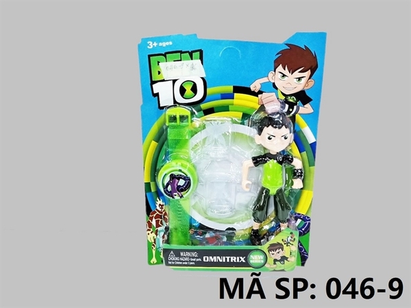 _046-9  VỈ ĐỒNG HỒ BEN PIN + 1T BEN + 2T THÚ TRONG   BEN10