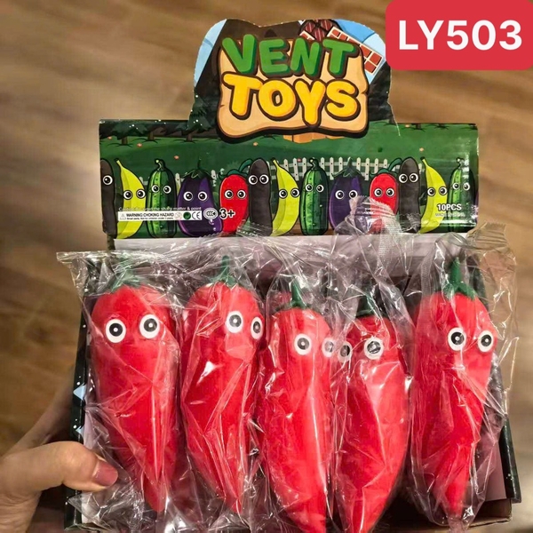 LY503 HỘP SQUISHY TRÁI ỚT 12 CÁI