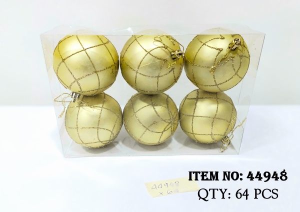 44948  HỘP QUẢ CHÂU VÀNG TRANG TRÍ CÂY THÔNG NOEL ĐỦ KIỂU 6T