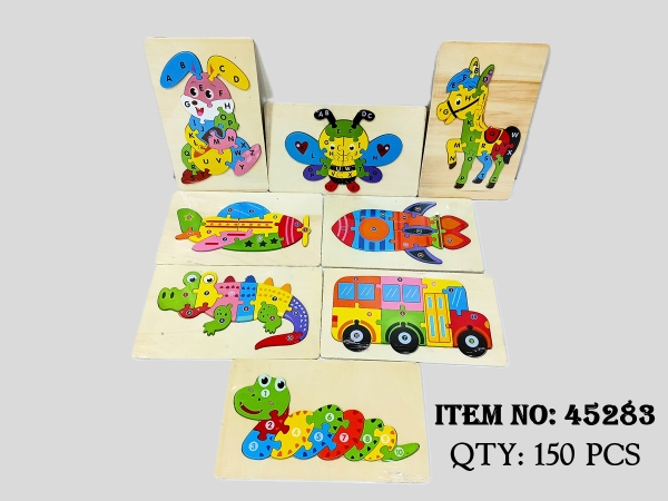 45283  BẢNG GỖ XẾP HÌNH ĐỦ MẪU