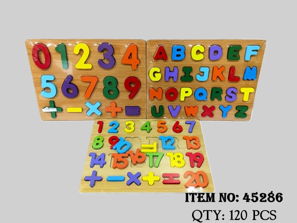 45286  BẢNG GỖ CHỮ, SỐ
