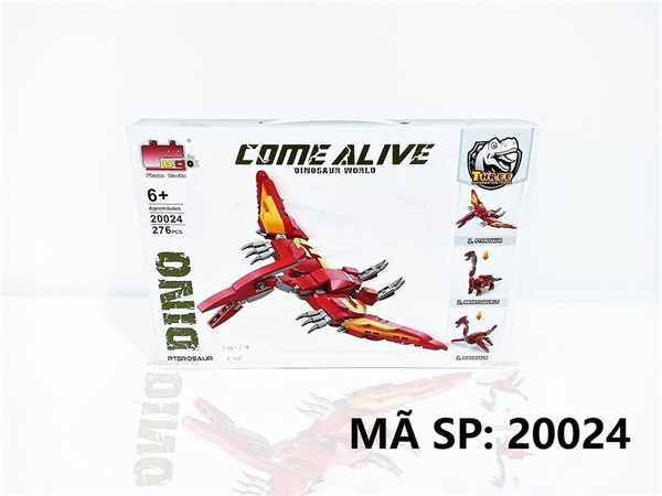20024  HỘP LOGO RÁP KHỦNG LONG 276 MIẾNG   Come Alive