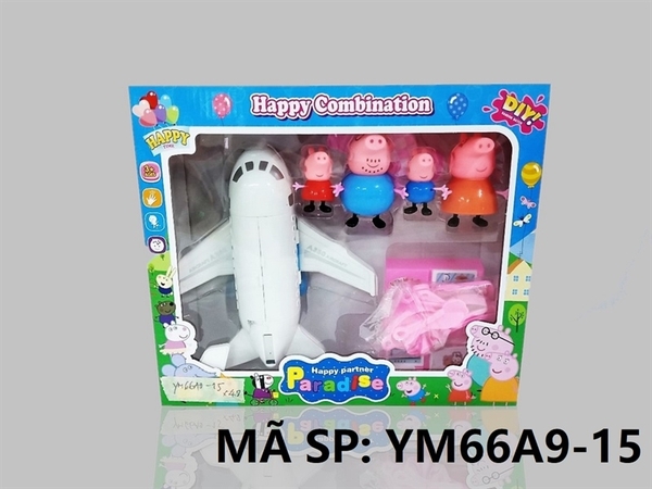 YM66A9-15 HỘP HEO HỒNG 4C + MÁY BAY + NHÀ BẾP + NỒI, CHẢO Paradies