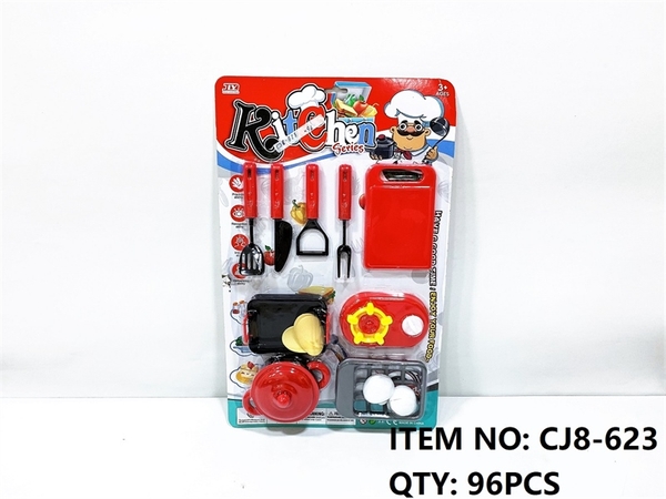 CJ8-623  VỈ BẾP GAS ĐƠN, KHÂY NƯỚNG, NỒI, THỚT, TRỨNG
