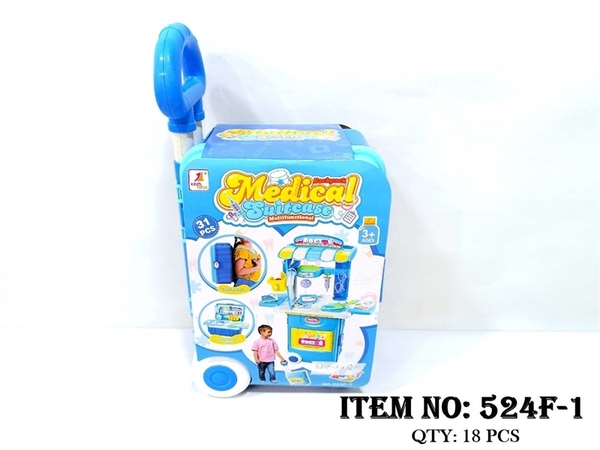 524F-1  HỘP VALI KÉO KỆ BÁC SĨ 31 MIẾNG 4 IN 1