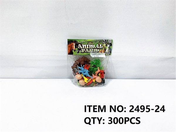 2495-24  TÚI THÚ RỪNG NHÍ + TRỨNG, CÂY, Ổ TRỨNG (PVC)