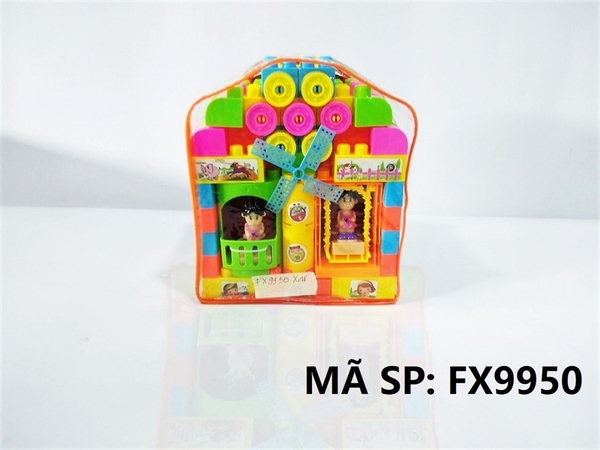 FX9950  TÚI RÁP BALO LÂU ĐÀI + 2C BÉ + 1C CHONG CHÓNG 102 MIẾNG