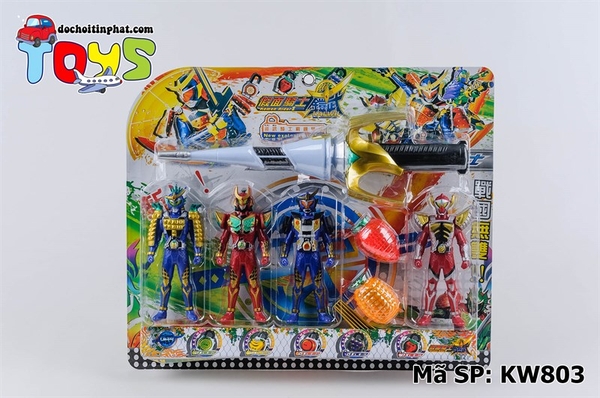 KW803  VỈ SIÊU NHÂN 4T KAMEN RIDER + TAY CẦM + DÂU, THƠM