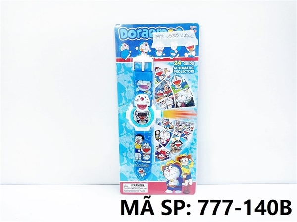 777-140B  VỈ ĐỒNG HỒ PIN CHIẾU HÌNH DOREMON