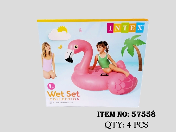 57558  HỘP PHAO BƠI INTEX HỒNG HẠC 1.78m x 1.35m | 70