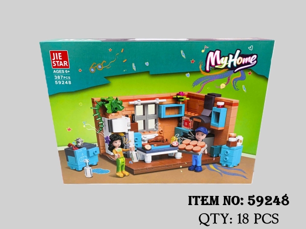 59248  HỘP LOGO RÁP NHÀ BẾP 387 MIẾNG  JIE STAR