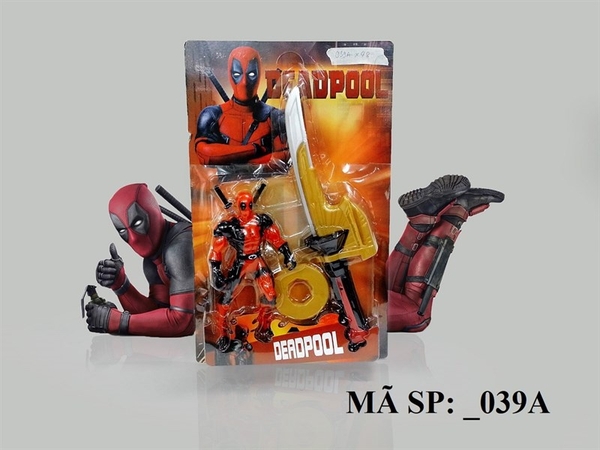 _039A  VỈ ÉP SN 1T + TAY CẦM PIN DEADPOOL (QUÁI NHÂN)