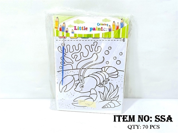 SSA  BỊCH 12 TÚI TRANH TÔ MÀU + CỌ (22x31)