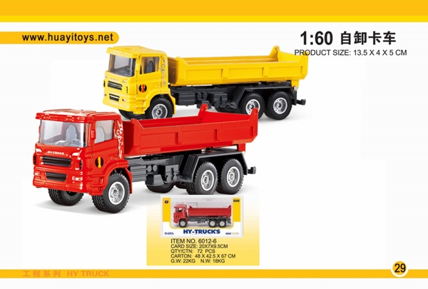 6012-6  HỘP XE CÔNG TRÌNH SẮT MÔ HÌNH TRỚN BEN