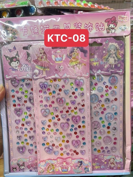 KTC-08 LỐC MIẾNG DÁN MAKEUP ĐÁ 3D 32 CÁI