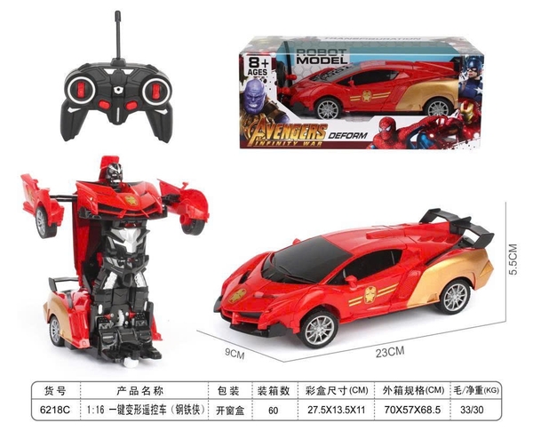 6218C HỘP XE HƠI ĐIỀU KHIỂN BIẾN HÌNH ROBO CÓ SẠC 7 ĐỘNG TÁC