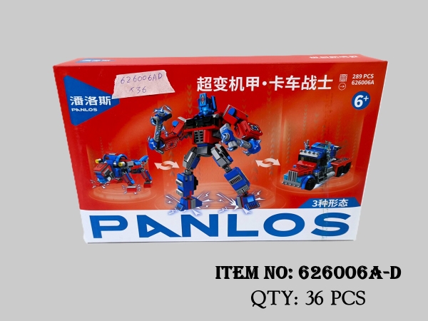 626006A-D  HỘP LOGO RÁP ROBO BIẾN HÌNH XE, THÚ 289 MIẾNG