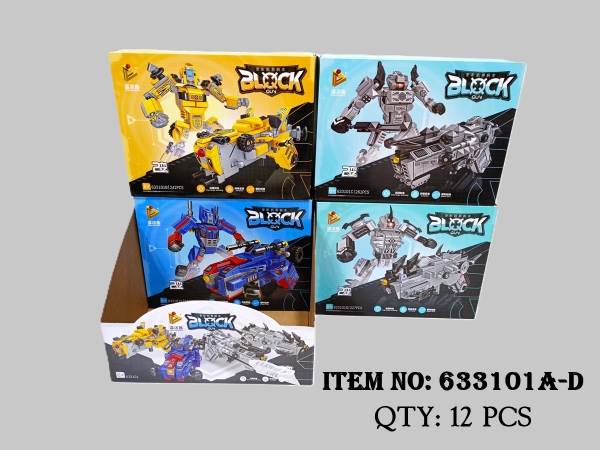 633101A-D  HỘP LOGO RÁP ROBO BIẾN HÌNH 2 IN 1 HỘP 4C