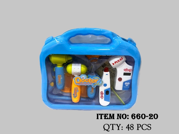 660-20  HỘP VALI BÁC SĨ TAI NGHE, NHIỆT KẾ PIN, BÚA