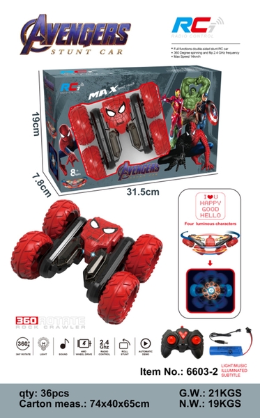 6603-2  HỘP XE ĐỊA HÌNH BƯỚM NHỆN ĐIỀU KHIỂN 7 ĐỘNG TÁC, CÓ SẠC