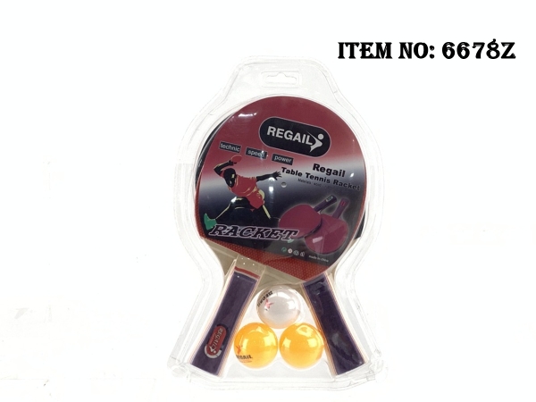 6678Z  VỈ ÉP VỢT BÓNG BÀN 2C + 3 TRÁI BÓNG