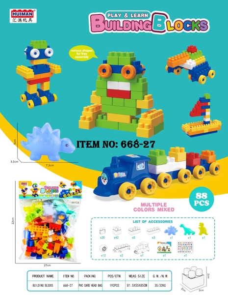 668-27  TÚI RÁP XE LỬA 88 MIẾNG