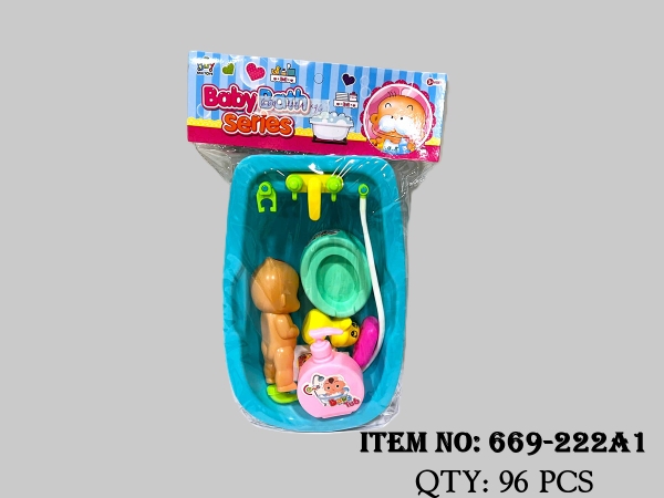 669-222A1  TÚI THAU TẮM BÉ + XÀ BÔNG + 1C VỊT