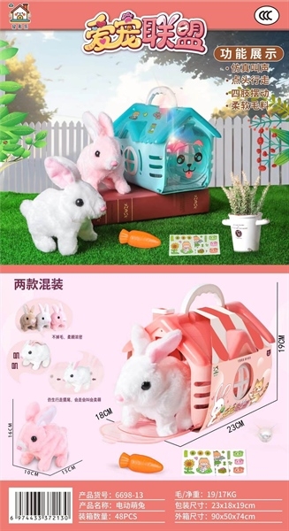 6698-13  HỘP LỒNG THỎ PIN