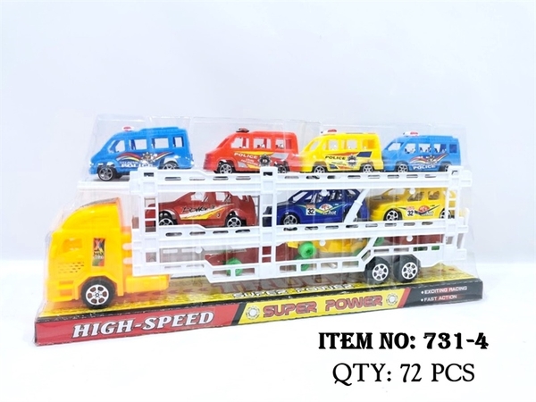 731-4  HỘP KIẾNG XE TRỚN 3 TẦNG CHỞ 11C XE (XE HƠI, CẢNH SÁT, XE ĐUA)