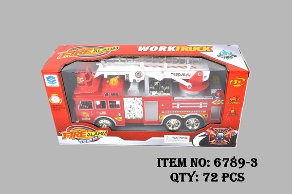 6789-3  HỘP XE  CỨU HỎA THANG PIN ĐÈN