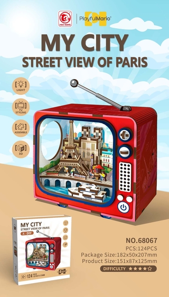 68067  HỘP LOGO RÁP TIVI 124 MIẾNG PIN