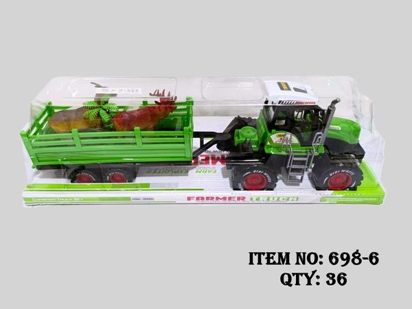 698-6  HỘP KIẾNG XE CÔNG NÔNG TRỚN CHỞ THÚ 2C DÊ + CÂY